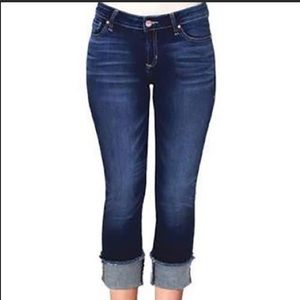 Dear John Playback cuffed cropped straight leg denim sz 26